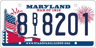 MD license plate 8BI8201