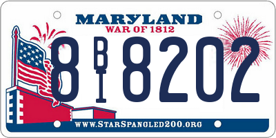 MD license plate 8BI8202