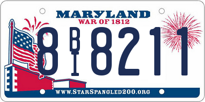 MD license plate 8BI8211