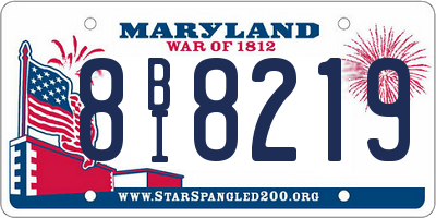 MD license plate 8BI8219