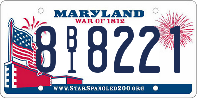 MD license plate 8BI8221