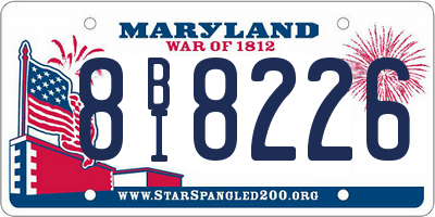 MD license plate 8BI8226