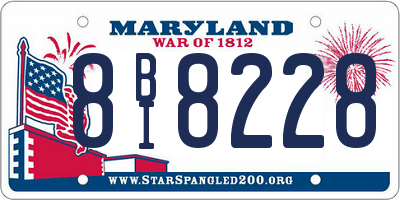 MD license plate 8BI8228