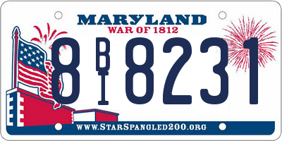 MD license plate 8BI8231