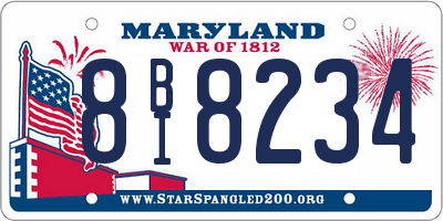 MD license plate 8BI8234