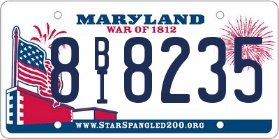 MD license plate 8BI8235