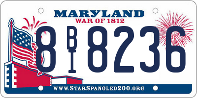 MD license plate 8BI8236