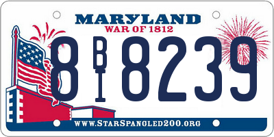 MD license plate 8BI8239