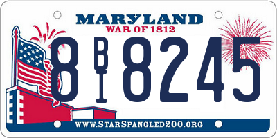 MD license plate 8BI8245