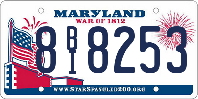 MD license plate 8BI8253