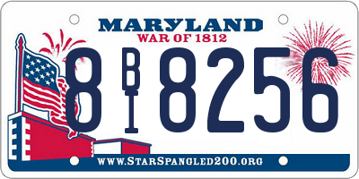 MD license plate 8BI8256