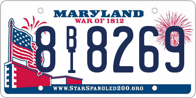 MD license plate 8BI8269