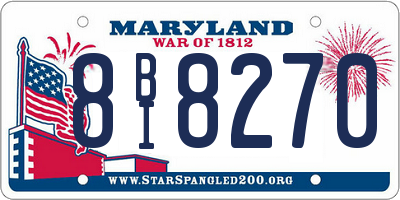 MD license plate 8BI8270