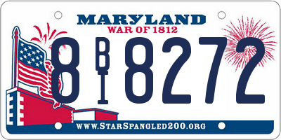 MD license plate 8BI8272