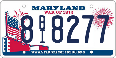 MD license plate 8BI8277