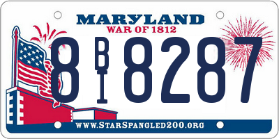 MD license plate 8BI8287