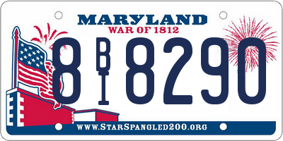 MD license plate 8BI8290