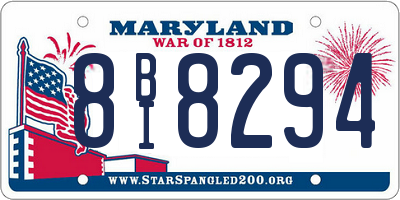 MD license plate 8BI8294