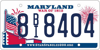MD license plate 8BI8404