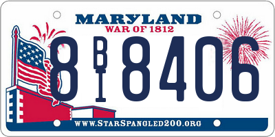 MD license plate 8BI8406