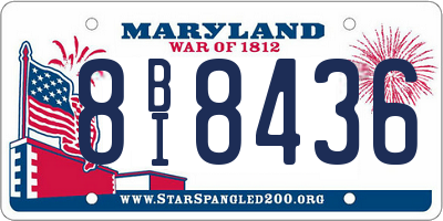MD license plate 8BI8436
