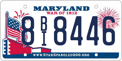 MD license plate 8BI8446