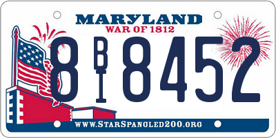 MD license plate 8BI8452