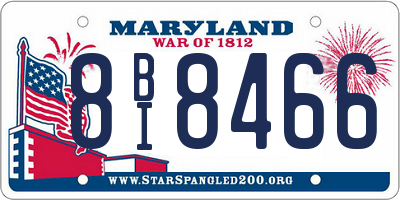 MD license plate 8BI8466