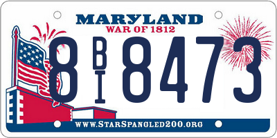 MD license plate 8BI8473