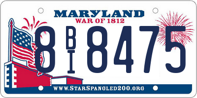 MD license plate 8BI8475