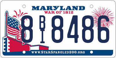 MD license plate 8BI8486