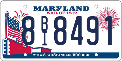 MD license plate 8BI8491