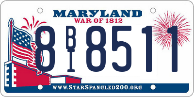 MD license plate 8BI8511