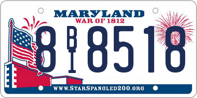 MD license plate 8BI8518