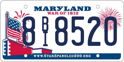MD license plate 8BI8520