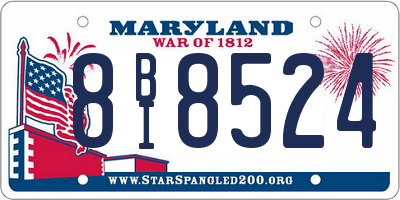 MD license plate 8BI8524