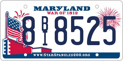 MD license plate 8BI8525