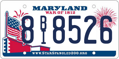 MD license plate 8BI8526