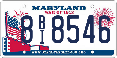 MD license plate 8BI8546
