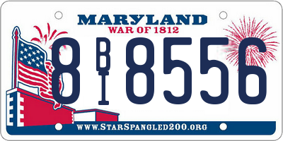 MD license plate 8BI8556