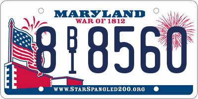 MD license plate 8BI8560