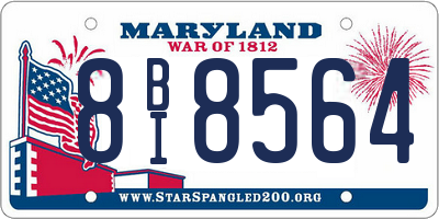 MD license plate 8BI8564
