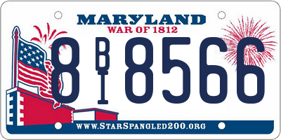 MD license plate 8BI8566
