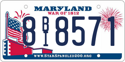 MD license plate 8BI8571