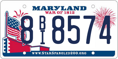 MD license plate 8BI8574