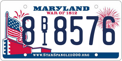 MD license plate 8BI8576