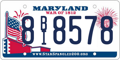 MD license plate 8BI8578