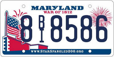 MD license plate 8BI8586