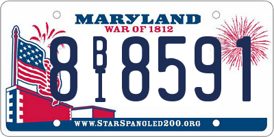 MD license plate 8BI8591