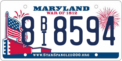 MD license plate 8BI8594